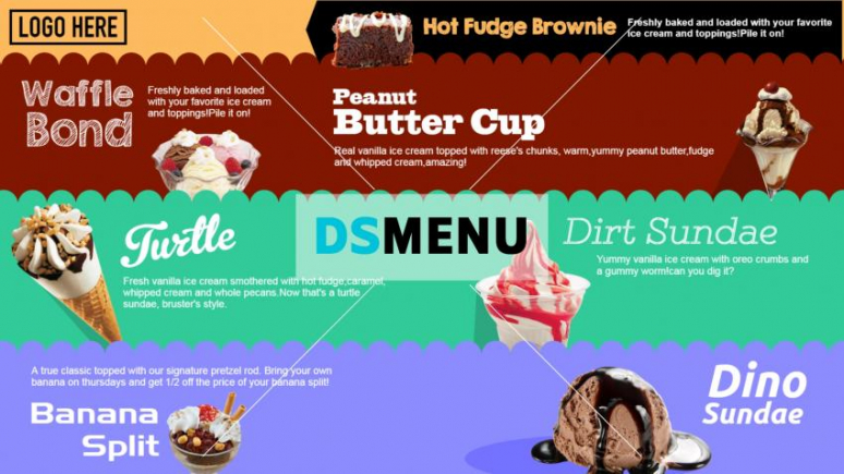 Professional Ice Cream Parlor Menu Template Pdf Sample