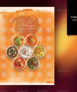 Professional Indian Restaurant Menu Template Doc