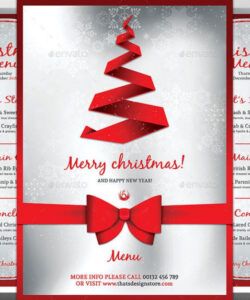 Victorian Christmas Dinner Menu Template  Sample