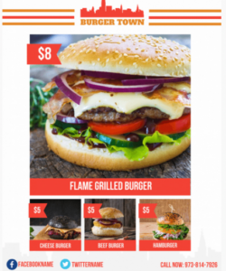 Costum Build Your Own Burger Menu Template