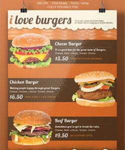 Costum Build Your Own Burger Menu Template Word Sample