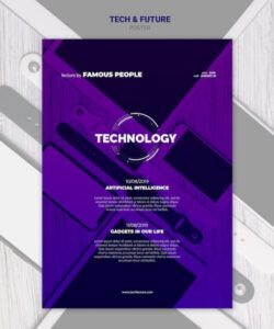 Costum Future Technology Poster Template Word