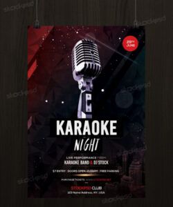Costum Karaoke Night Poster Template Word Example