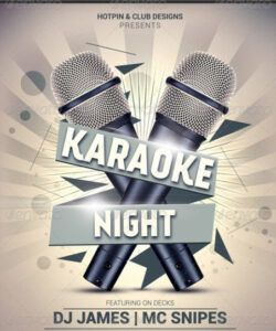 Editable Karaoke Night Poster Template Excel Example