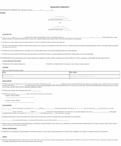 Editable Trial Separation Agreement Template Doc Example
