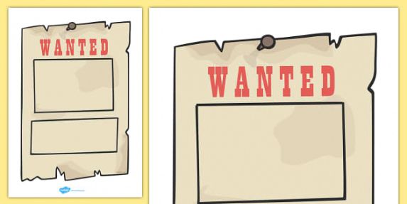 Highwayman Wanted Poster Template