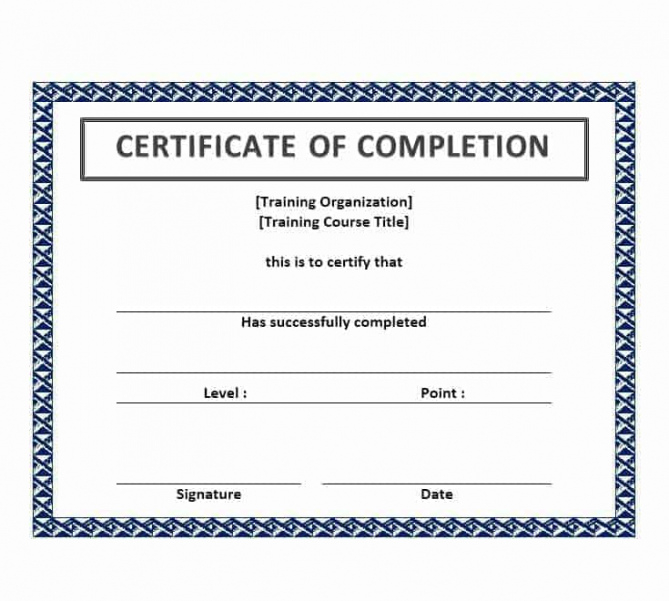Printable Job Completion Form Template Excel
