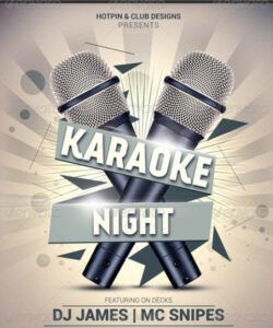 Printable Karaoke Night Poster Template Doc