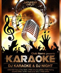 Printable Karaoke Night Poster Template Doc Sample