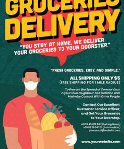 Professional Food Delivery Poster Template Pdf