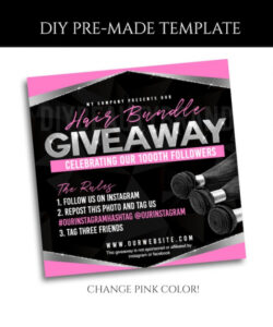 Professional Giveaway Poster Template Pdf