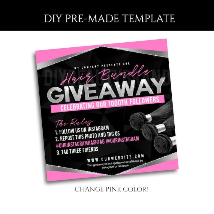 Professional Giveaway Poster Template Pdf