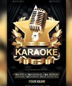 Professional Karaoke Night Poster Template  Sample