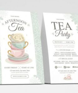 Printable Afternoon Tea Menu Template PDF Example | Minasinternational