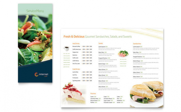 Printable Open Office Restaurant Menu Template Doc Example