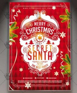 Printable Secret Santa Poster Template Word