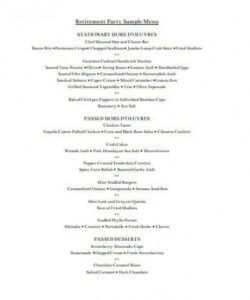 4 Course Meal Menu Template Word Example