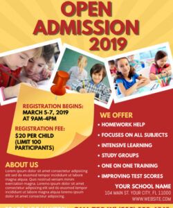 Best School Admission Poster Template  Sample