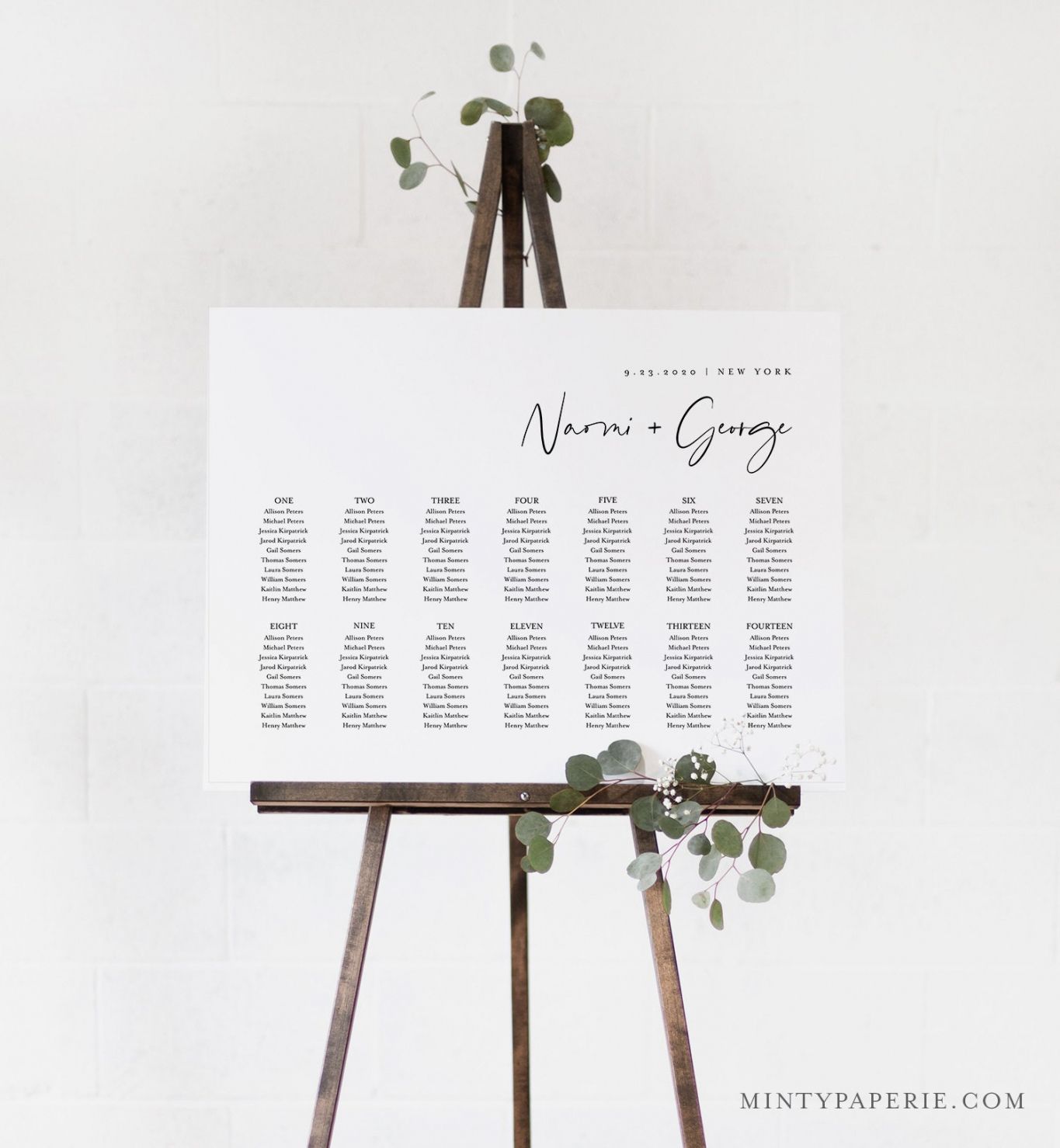 Best Seating Chart Poster Template  Example