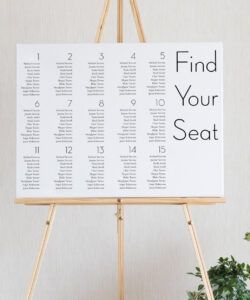 Best Seating Chart Poster Template Word Example
