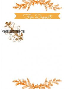 Costum Blank Printable Thanksgiving Menu Template Word Sample