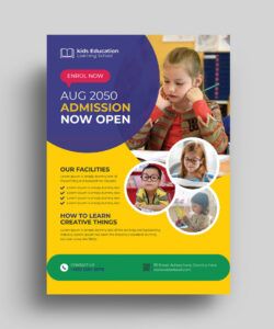 Costum School Admission Poster Template Word Sample