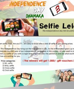 Costum Selfie Contest Poster Template Excel Sample