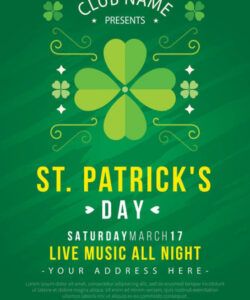 Costum St Patrick&amp;#039;S Day Menu Template  Sample