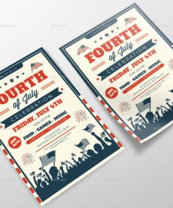 Editable Fourth Of July Menu Template  Sample