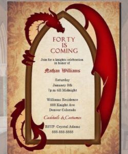 Editable Game Of Thrones Menu Template Pdf Example