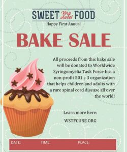 Free Bake Sale Poster Template  Sample
