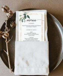 Printable Bridal Shower Menu Template Doc Sample