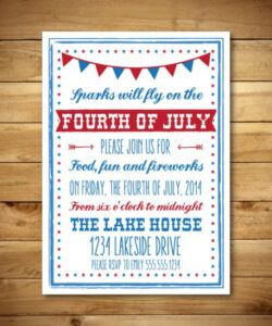 Printable Fourth Of July Menu Template Pdf Example