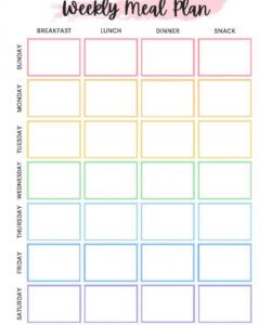 Printable Lunch Dinner Menu Template Excel Sample