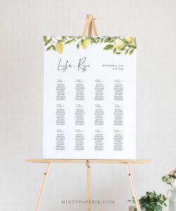 Printable Seating Chart Poster Template Word Sample