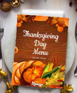 Printable Thanksgiving Menu Template  Example