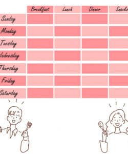 Printable Weekly School Lunch Menu Template  Example