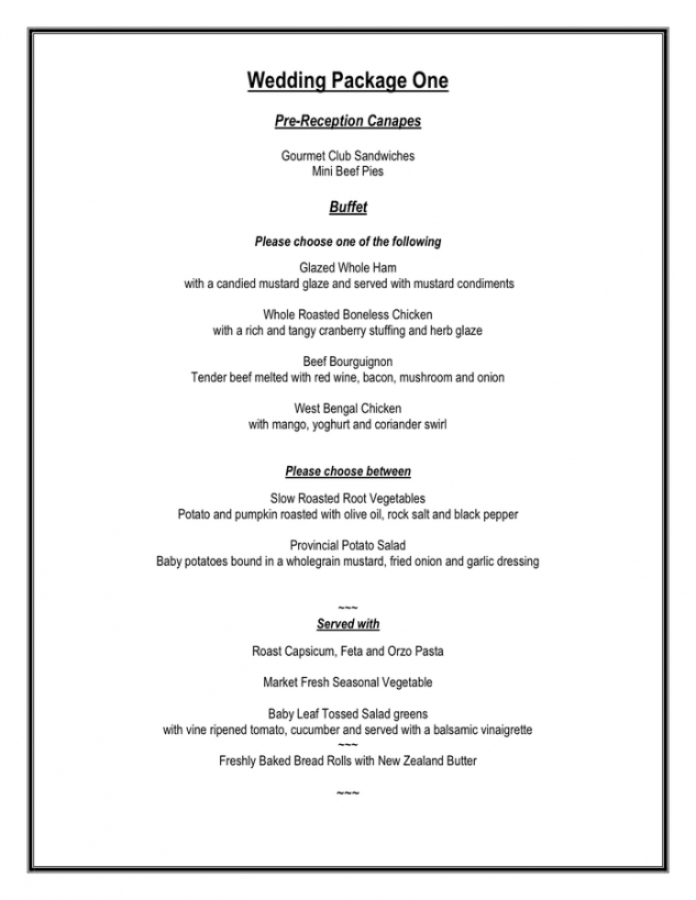 Professional 4 Course Meal Menu Template Pdf Example