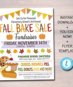 Professional Bake Sale Poster Template Doc