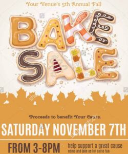Professional Bake Sale Poster Template Word