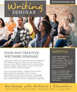 Professional Seminar Poster Template Word Example