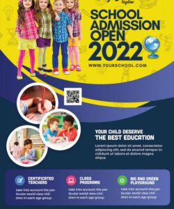 School Admission Poster Template Doc Sample