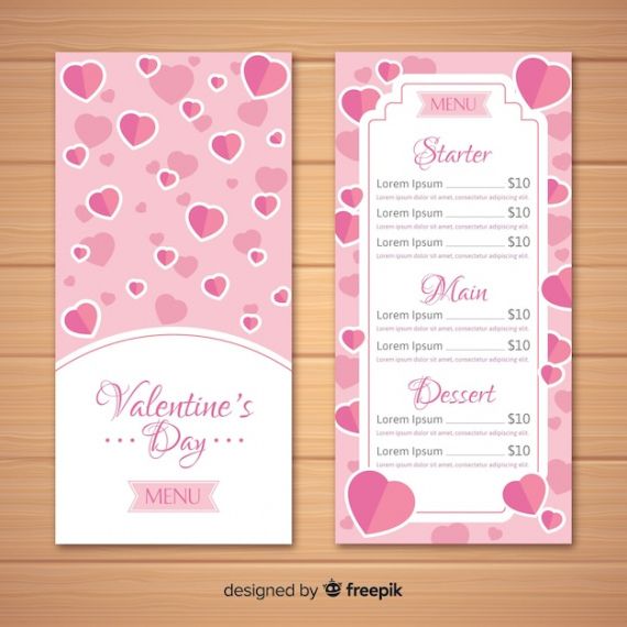 Valentine S Day Menu Template Word