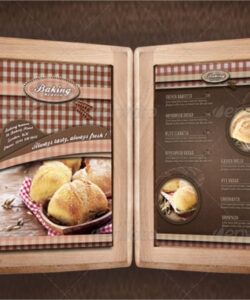 Best Blank Bakery Menu Template  Sample