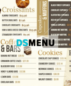 Best Brown Bakery Menu Template Word Sample