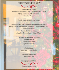 Best Christmas Eve Dinner Menu Template Word Example