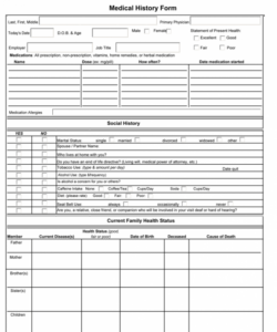 Professional Dental Medical History Update Form Template Word ...