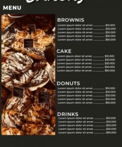 Best Layout Bakery Menu Template Doc Example