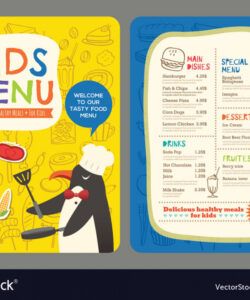 Best Lunch Menu Template For Kids