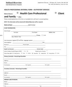 Best Physician Referral Medical Referral Form Template Pdf Sample
